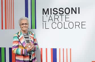 GALLARATE, ITALY - APRIL 16:  Rosita Missoni attends the 'Missoni, L'Arte, Il Colore' Exhibition Press Conference at MaGa Museum on April 16, 2015 in Gallarate, Italy.  (Photo by Pier Marco Tacca/Getty Images)