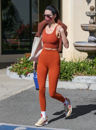 -Los Angeles, CA - 20220217 -   

Kendall Jenner dons autumn colors as she departs Pilates.
-PICTURED: Kendall Jenner
-PHOTO by: BauerGriffin/INSTARimages.com 


This is an editorial, rights-managed image. Please contact  INSTAR Images  for licensing fee and rights information at sales@instarimages.com or call +1 212 414 0207. This image may not be published in any way that is, or might be deemed to be, defamatory, libelous, pornographic, or obscene. Please consult our sales department for any clarification needed prior to publication and use. INSTAR Images reserves the right to pursue unauthorized users of this material. If you are in violation of our intellectual property rights or copyright you may be liable for damages, loss of income, any profits you derive from the unauthorized use of this material and, where appropriate, the cost of collection and/or any statutory damages awarded
For images containing underage children: Be advised that some Countries may have restricted privacy laws against publishing images of underage children. Inform yourself! Underage children may need to be removed or have their face pixelated before publishing.