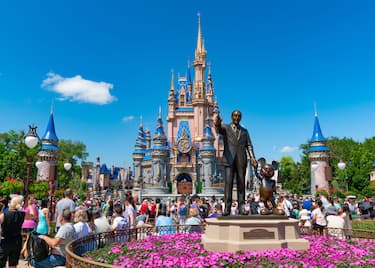 ORLANDO, FL - APRIL 03: General views of the Walt Disney 'Partners' statue at Magic Kingdom, celebrating its 50th anniversary on April 03, 2022 in Orlando, Florida.  (Photo by AaronP/Bauer-Griffin/GC Images)