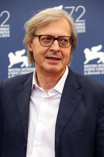 VENICE, ITALY - SEPTEMBER 06: Vittorio Sgarbi attends a photocall for 'Pecore In Erba' during the 72nd Venice Film Festival at Palazzo del Casino on September 6, 2015 in Venice, Italy.  (Photo by Vittorio Zunino Celotto/Getty Images)