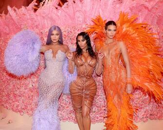 (EXCLUSIVE COVERAGE, SPECIAL RATES APPLY) Kylie Jenner, Kim Kardashian West and Kendall Jenner attend The 2019 Met Gala Celebrating Camp: Notes on Fashion at Metropolitan Museum of Art on May 06, 2019 in New York City. (Photo by Kevin Tachman/MG19/Getty Images for The Met Museum/Vogue)