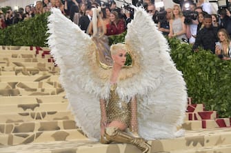 NEW YORK, NY - MAY 07:  Katy Perry attends the Heavenly Bodies: Fashion & The Catholic Imagination Costume Institute Gala at The Metropolitan Museum of Art on May 7, 2018 in New York City.  (Photo by Neilson Barnard/Getty Images)