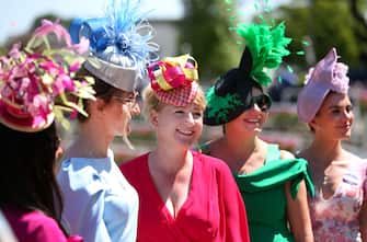 ASCOT, ENGLAND - JUNE 15: Racegoers arrive for Day Two of Royal Ascot 2022 at Ascot Racecourse on June 15, 2022 in Ascot, England.  (Photo by Alex Livesey / Getty Images)