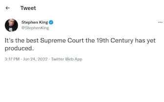 Un tweet di Stephen King