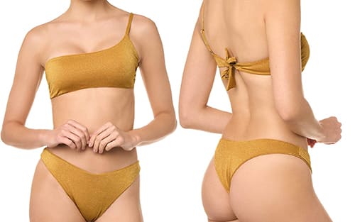 Goldenpoint bikini a fascia monospalla Savana