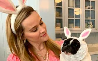 Reese Witherspoon con il suo cane