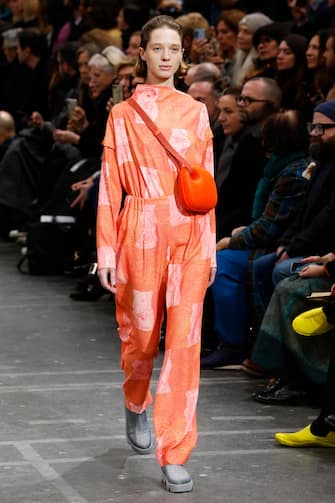 PARIS, FRANCE â   March 1: A model walks the runway during the Issey Miyake as part of the Paris Fashion Week Womenswear Fall/Winter 2020/2021 on March 1, 2020 in Paris, France.  (Photo by Estrop/Getty Images)