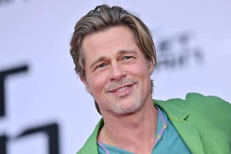 LOS ANGELES, CALIFORNIA - AUGUST 01: Brad Pitt attends the Los Angeles Premiere of Columbia Pictures' "Bullet Train" at Regency Village Theatre on August 01, 2022 in Los Angeles, California. (Photo by Axelle/Bauer-Griffin/FilmMagic )