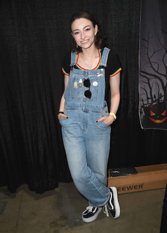 LONG BEACH, CA - JULY 30:  Jodelle Ferland attends Midsummer Scream: Hallowe'en And Horror Convention held at Long Beach Convention & Entertainment Center on July 29, 2022 in Long Beach, California.  (Photo by Albert L. Ortega/Getty Images)
