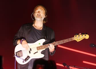 ROSKILDE, DENMARK- JULY 1: Thom Yorke from The Smile performs at the 50th Roskilde Festival on July 1, 2022 in Roskilde, Denmark. (Photo by Rune Hellestad- Corbis/ Corbis via Getty Images).