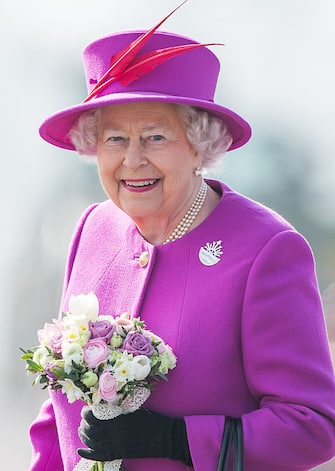 PLYMOUTH, ENGLAND - MARCH 20:  Queen Elizabeth II visits HMS Ocean on March 20, 2015 in Plymouth, England.  (Photo by Samir Hussein/WireImage)