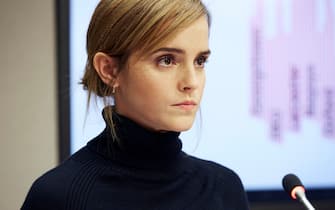 UN Woman's Goodwill Ambassador, Emma Watson, to launch HeForShe impact 10x10x10 University Parity Report in New York on September 20, 2016. (Photo by Mark J Sullivan / Pacific Press) *** Please Use Credit from Credit Field ***