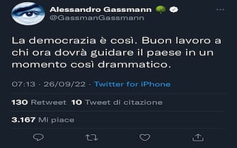 Tweet di Alessandro Gassman