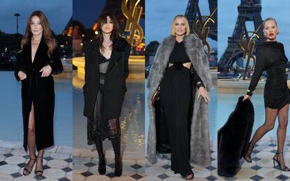 Paris Fashion Week, le top nel front row alla sfilata di Saint Laurent