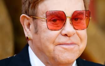 LONDON, UNITED KINGDOM - JULY 14: (EMBARGOED FOR PUBLICATION IN UK NEWSPAPERS UNTIL 24 HOURS AFTER CREATE DATE AND TIME) Elton John attends "The Lion King" European Premiere at Leicester Square on July 14, 2019 in London, England. (Photo by Max Mumby/Indigo/Getty Images)