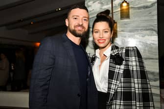 WEST HOLLYWOOD, CALIFORNIA - FEBRUARY 03: (L-R) Justin Timberlake and Jessica Biel pose for portrait at the Premiere of USA Network's "The Sinner" Season 3 on February 03, 2020 in West Hollywood, California. (Photo by Rodin Eckenroth/Getty Images)