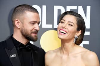 BEVERLY HILLS, CA - JANUARY 07:  Actor/singer Justin Timberlake and actor Jessica Biel attend The 75th Annual Golden Globe Awards at The Beverly Hilton Hotel on January 7, 2018 in Beverly Hills, California.  (Photo by Frazer Harrison/Getty Images)