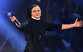 MILAN, ITALY - JUNE 05:  Suor Cristina Scuccia performs during 'The Voice Of Italy' Tv Show Final on June 5, 2014 in Milan, Italy.  (Photo by Stefania D'Alessandro/Getty Images)