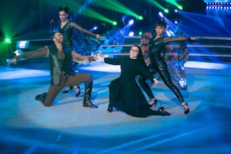Suor Cristina, Team Oradei during the Italian TV show &quot;Ballando Con Le Stelle&quot; (Dancing with the Stars) at RAI Auditorium on May 11, 2019 in Rome, Italy.  (Photo by Mauro Fagiani/NurPhoto via Getty Images)