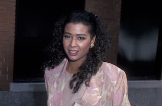 Irene Cara during The Cast of "Happily Ever After" Visits "The Joan Rivers Show" - May 26, 1993 at CBS Broadcast Center in New York City, New York, United States. (Photo by Ron Galella/Ron Galella Collection via Getty Images)