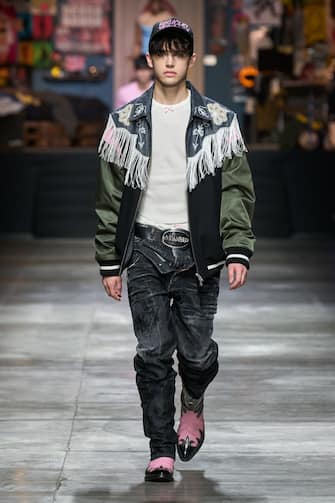 Milan Fashion Week, the Dsquared2 autumn-winter 2023 collection.  PHOTO