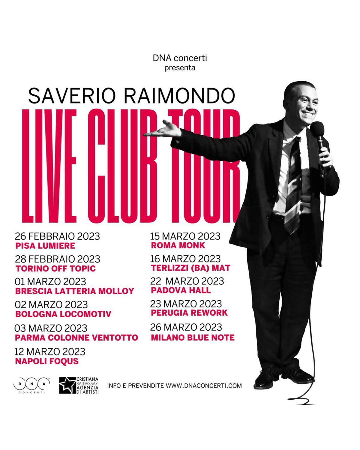 Le date del Live Club Tour di Saverio Raimondo
