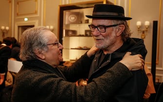 Vincenzo Mollica and Francesco De Gregori during the presentation of the volume ''Italy at the Oscars'', Rome 16 January 2020. ANSA/FABIO FRUSTACI