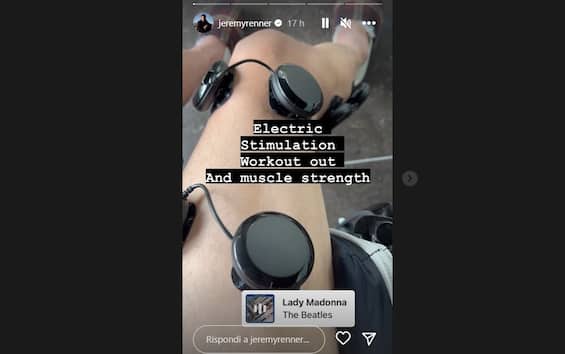 Jeremy Renner posts a video of his rehabilitation