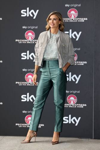 MILAN, ITALY - MARCH 06: Martina Colombari attends the photocall for "Pechino Express â   La via delle Indie" on March 06, 2023 in Milan, Italy. (Photo by Stefania D'Alessandro/Getty Images)