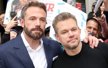AUSTIN, TEXAS - MARCH 18: Ben Affleck (L) and Matt Damon attend the world premiere of "Air" at the Paramount Theatre during the 2023 SXSW Conference And Festival on March 18, 2023 in Austin, Texas. (Photo by Gary Miller/WireImage)