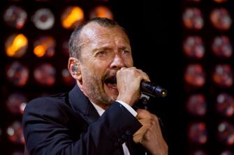 1156993068 Laura Pausini (not in picture) and Biagio Antonacci performed in concert at the Euganeo stadium in Padua with their tour Laura and Biagio stadiums 2019, Saturday 20 July 2019 (Photo by Mimmo Lamacchia/NurPhoto via Getty Images)