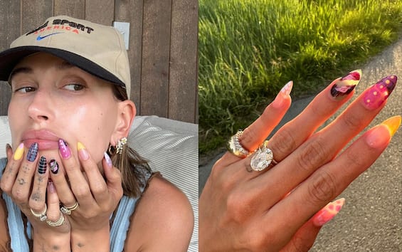 Summer 2023 nails, how to copy Hailey Bieber’s “Dragon Nails” manicure