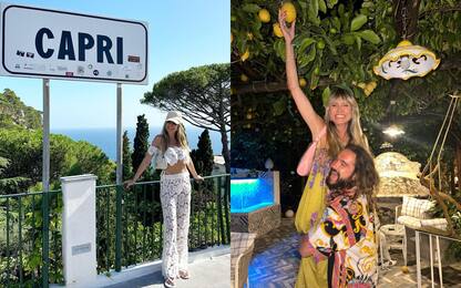 Heidi Klum, lo stile mediterraneo in vacanza a Capri con Tom Kaulitz