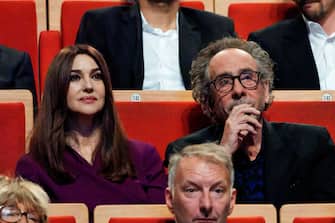 LYON, FRANCE - OCTOBER 21: Tim Burton and Monica Bellucci attend the Lumiere Award ceremony during the 14th Film Festival Lumiere on October 21, 2022 in Lyon, France.  (Photo by Sylvain Lefevre/Getty Images)