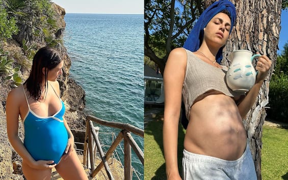 Miriam Leone pregnant, the Mediterranean style in the new photos with the baby bump