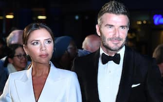 epa07815537 British former soccer player David Beckham (R) and his wife, British fashion designer Victoria Beckham arrive for the GQ Men Of The Year Awards 2019 ceremony in London, Britain, 03 September 2019. The awards are presented by international monthly men's magazine GQ.  EPA/FACUNDO ARRIZABALAGA