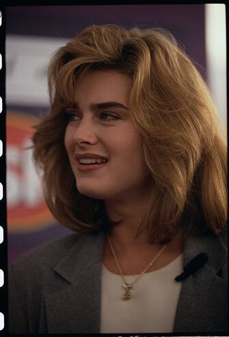 540542816 Brooke Shields Attending Whiskas Event (Photo by © Steve Starr/CORBIS/Corbis via Getty Images)