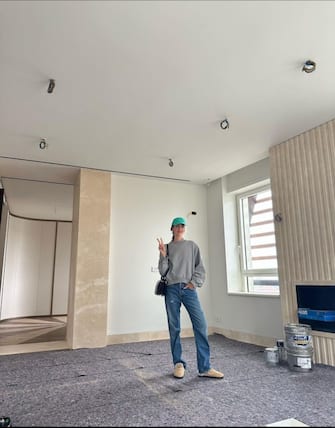 Chiara Ferragni in the new house