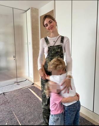 Chiara Ferragni with the children