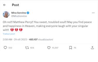 Mira Sorvino's post
