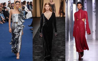 Moda, outfit per Capodanno 2024: idee di look, dal silver al total red