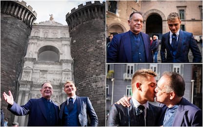 Cecchi Paone e Antolini sposi a Napoli: "Qui per i diritti di tutti"
