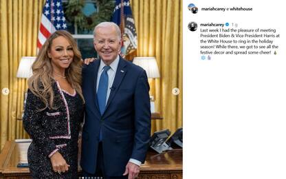 Mariah Carey, l'incontro con Biden alla Casa Bianca per Natale