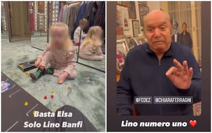 Fedez alla figlia: "Ti metto i poster di Lino Banfi". E lui risponde