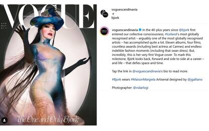 Bjork debutta sulla copertina di Vogue con un look iconico