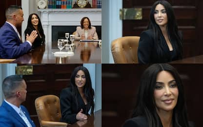 Kim Kardashian, il total black per la visita alla Casa Bianca