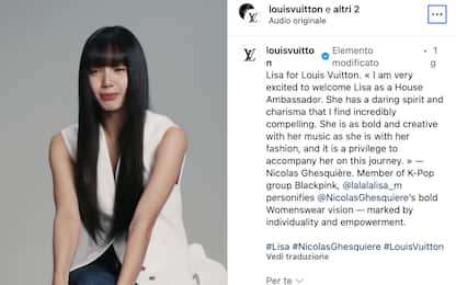 Lisa delle Blackpink è la nuova brand ambassador di Louis Vuitton