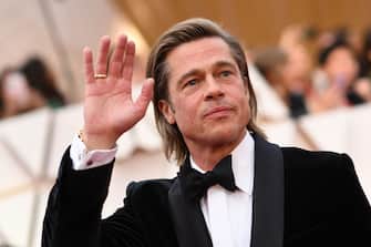 US actor Brad Pitt arrives for the 92nd Oscars at the Dolby Theatre in Hollywood, California on February 9, 2020. (Photo by VALERIE MACON / AFP) (Photo by VALERIE MACON/AFP via Getty Images)