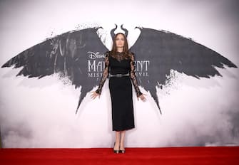LONDON, ENGLAND - OCTOBER 10: Angelina Jolie attends a photocall for "Maleficent: Mistress of Evil" at Mandarin Oriental Hotel on October 10, 2019 in London, England. (Photo by Mike Marsland/WireImage)