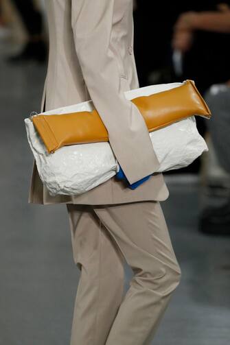 MILANO, ITALY â   SEPTEMBER 25: Bag detail during the Sportmax fashion show during Milan Women's Fashion Week Spring/Summer 2021 on September 25, 2020 in Milano, Italy. (Photo by Estrop/Getty Images)